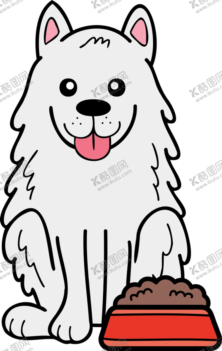 编号：91384509210552563476【酷图网】源文件下载-卡通萨摩耶