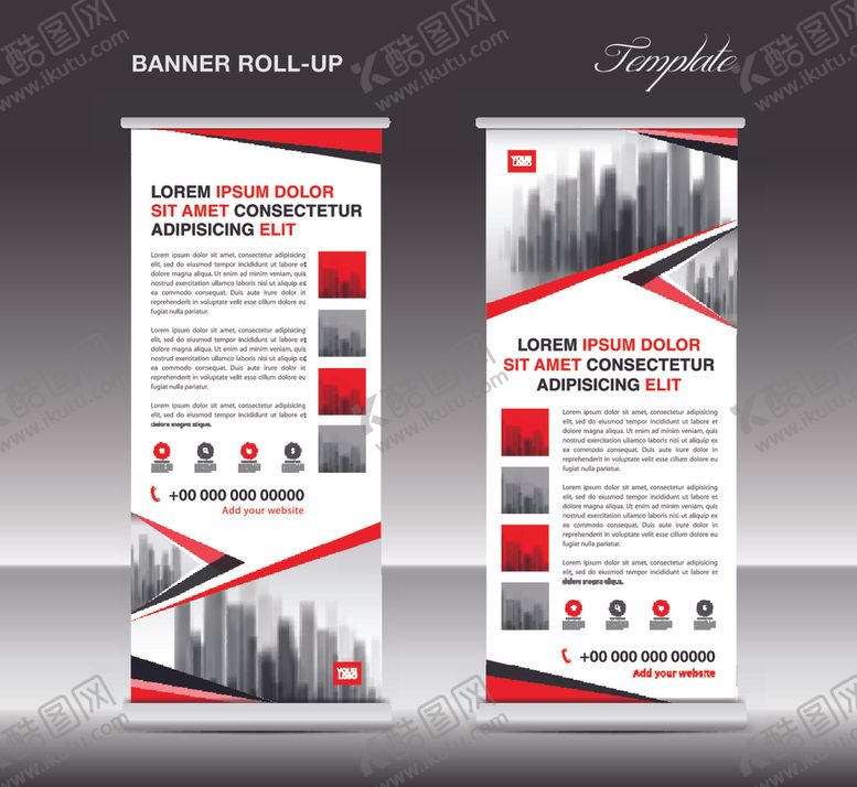 编号：14162110091053563013【酷图网】源文件下载-X展架易拉宝展示架设计模板矢量