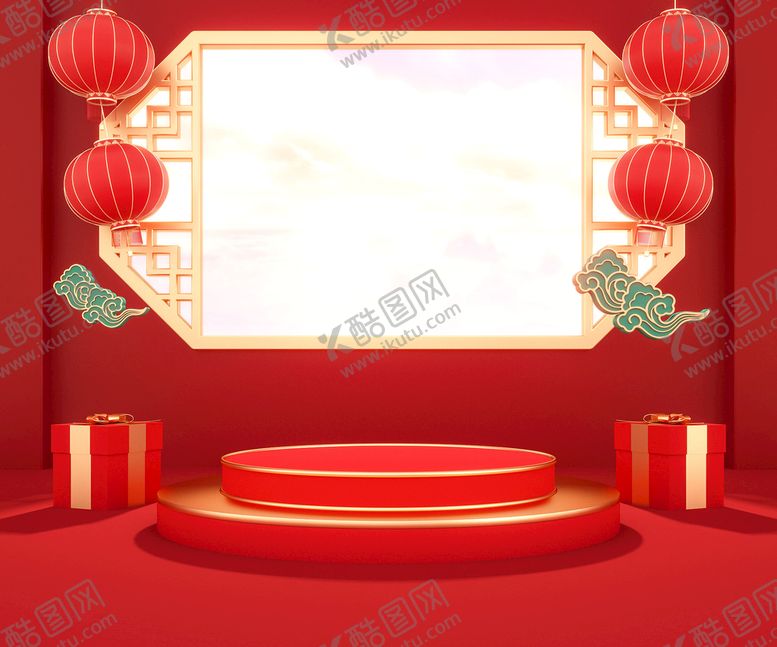 编号：10413501130804504052【酷图网】源文件下载-c4d模型格式psd格式中国风