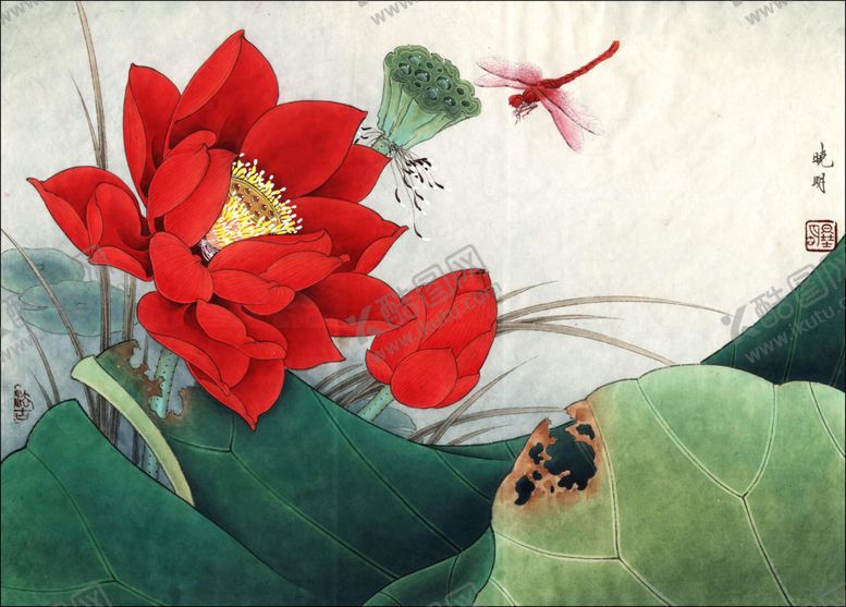 编号：74853707070601338225【酷图网】源文件下载-中式古典花鸟工笔画