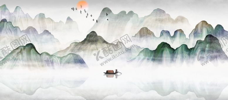 编号：92227702122248532273【酷图网】源文件下载-中式山水画