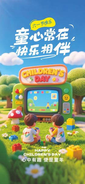 61儿童节卡通海报