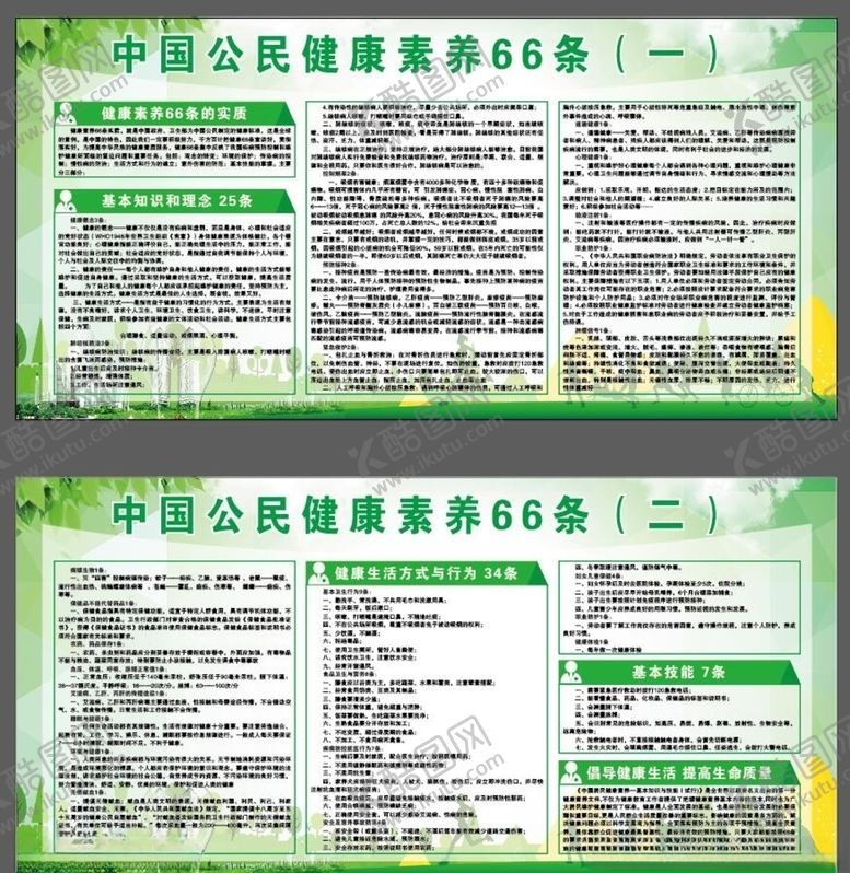 编号：51742705130725065393【酷图网】源文件下载-新版健康素养66条