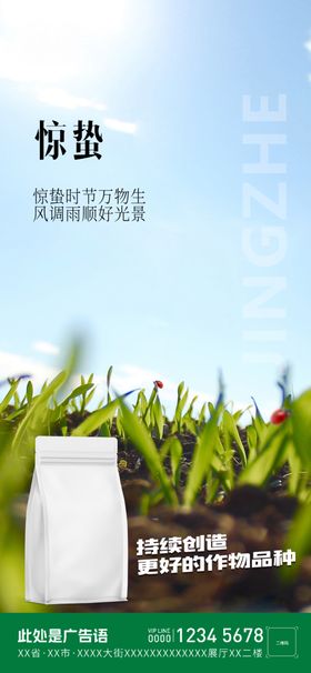惊蛰海报节气宣传展架春天