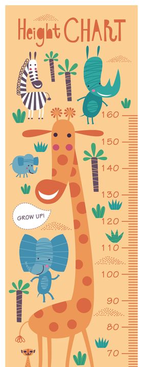 可爱长颈鹿卡通插画背景图