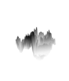抽象山峰迷雾泼墨梦幻