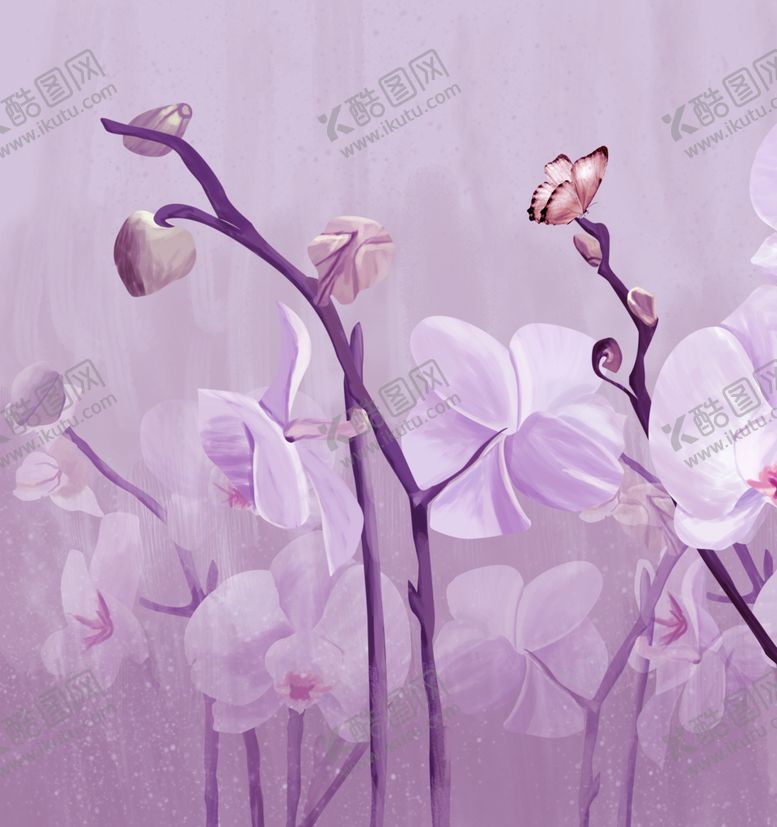 编号：50396109132143591409【酷图网】源文件下载-唯美兰花高清艺术挂画装饰画
