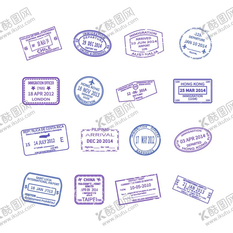 编号：84951312101304066122【酷图网】源文件下载-邮戳印章