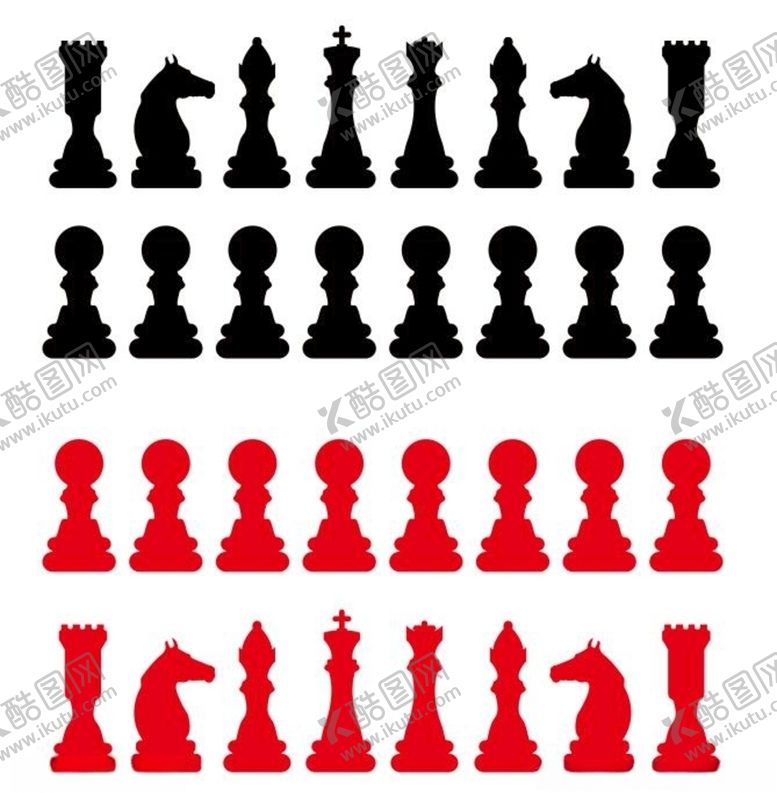 编号：17076106191207565895【酷图网】源文件下载-矢量国际象棋棋子