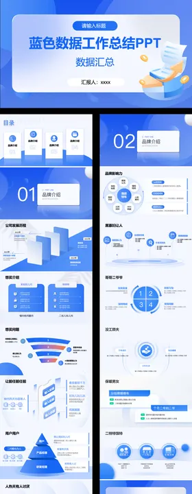 蓝色数据工作总结ppt