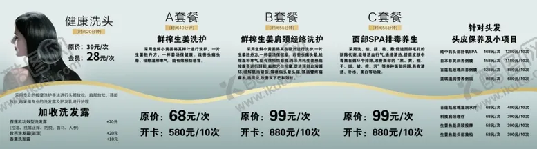 编号：88123106180645525509【酷图网】源文件下载-美发价目表