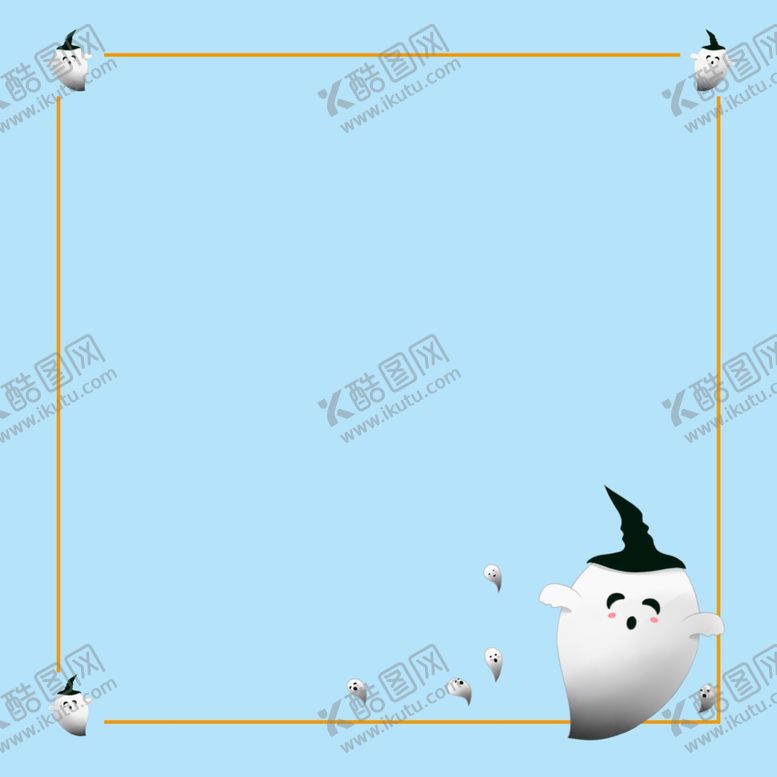 编号：56377304301824365640【酷图网】源文件下载-万圣节搞怪幽灵边框