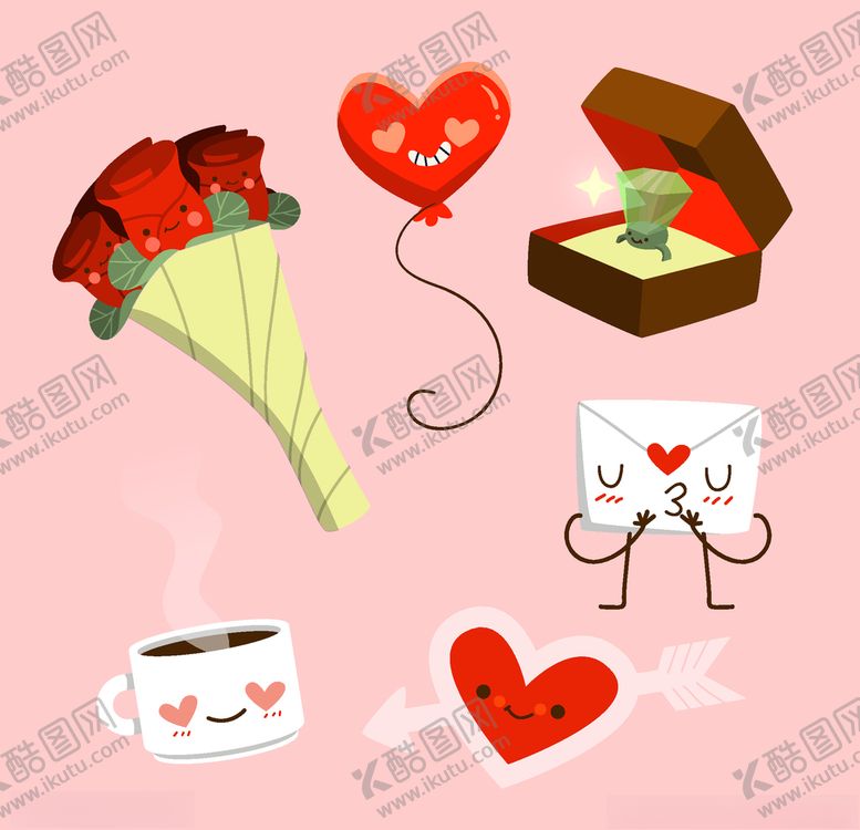编号：34001405100539531516【酷图网】源文件下载-浪漫情人节元素