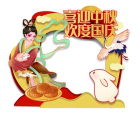 中秋国庆商场拍照框