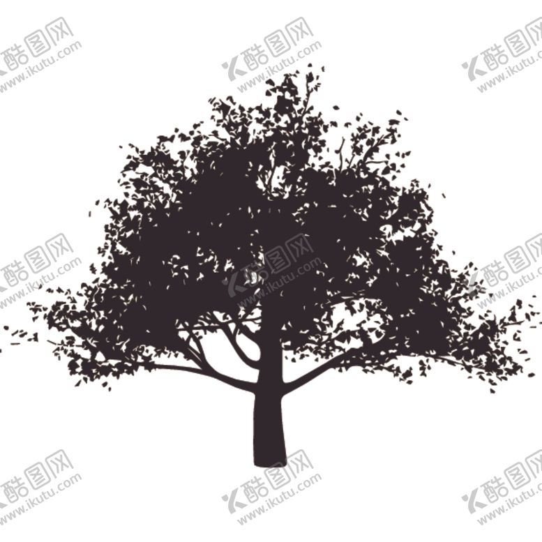 编号：40317809160016423903【酷图网】源文件下载-黑色植物树木剪影