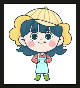 手绘女孩女人漂亮美优雅