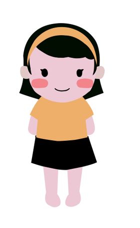 小学生幼儿园小女孩儿童节分层图