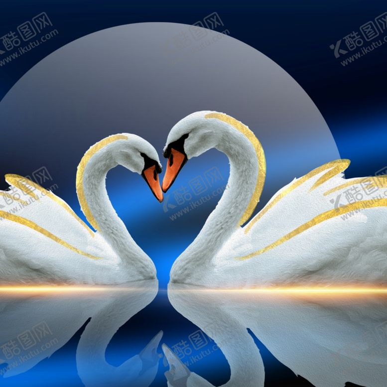 编号：62843612011139419842【酷图网】源文件下载-天鹅湖泊美景挂画装饰画
