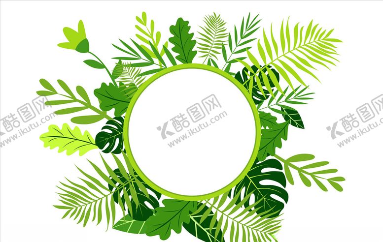 编号：89455311012203124421【酷图网】源文件下载-绿叶植物元素背景