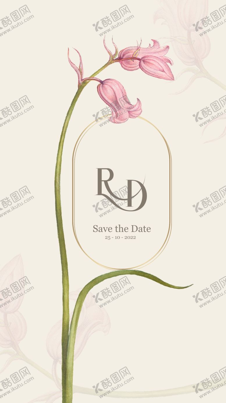 编号：44719009250608524266【酷图网】源文件下载-莫兰迪色系美业花卉邀请函