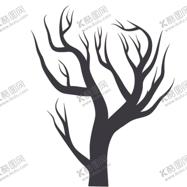 编号：17507210041511348161【酷图网】源文件下载-黑色植物树木剪影