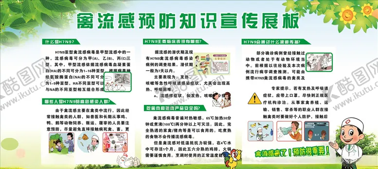 编号：91711306251957039173【酷图网】源文件下载-禽流感预防宣传展板