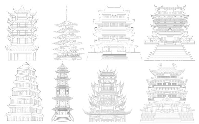 编号：59109912071307582315【酷图网】源文件下载-中式建筑图片