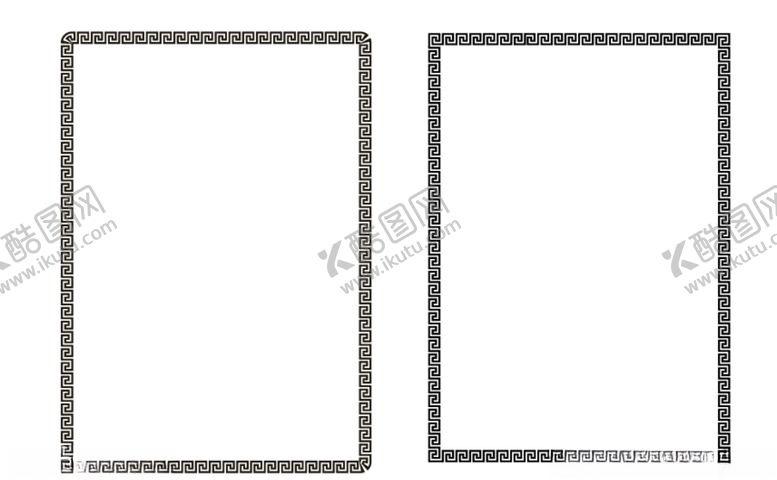 编号：28072310301347557208【酷图网】源文件下载-直角回纹和圆角回纹