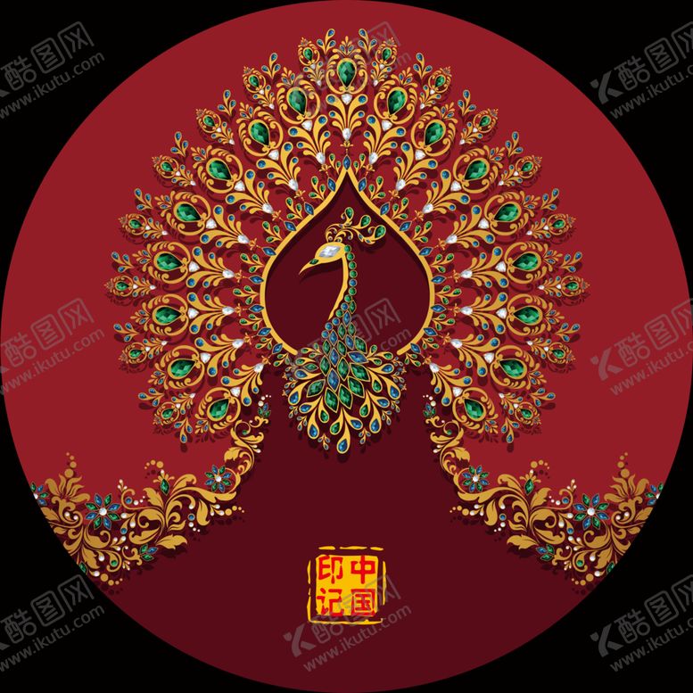 编号：62828501130150429450【酷图网】源文件下载-国潮圆形图标