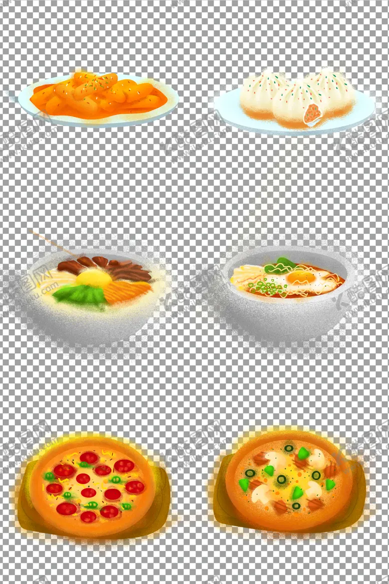 编号：66181307012056479845【酷图网】源文件下载-手绘美食