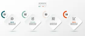 信息图表分类标签简约PP商务风格