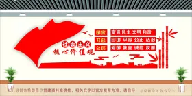 核心价值观党建长廊形象墙党建活动中