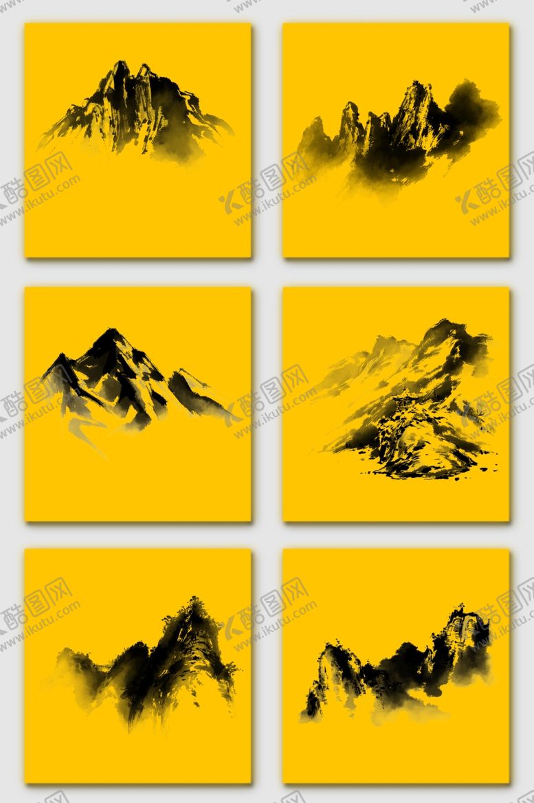 编号：90345210100307102951【酷图网】源文件下载-水墨山