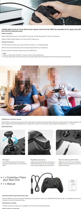 XBOX 有线手柄 详情图