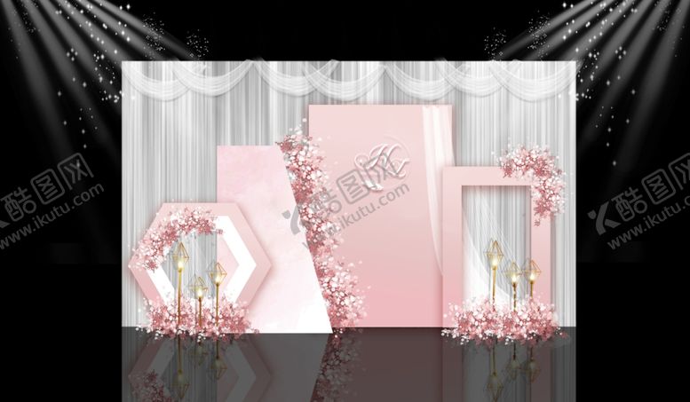 编号：41084110141744267291【酷图网】源文件下载-粉色几何梦幻婚礼