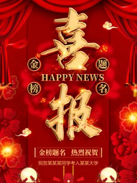 喜报学校讯状元郎海