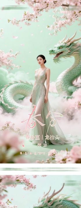 二月二龙抬头医美品宣海报