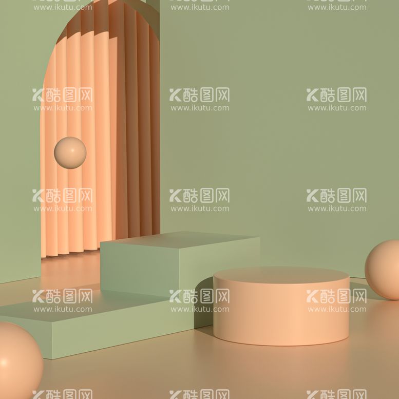 编号：51776011031212217093【酷图网】源文件下载-立体展台 C4D电商海报 台子