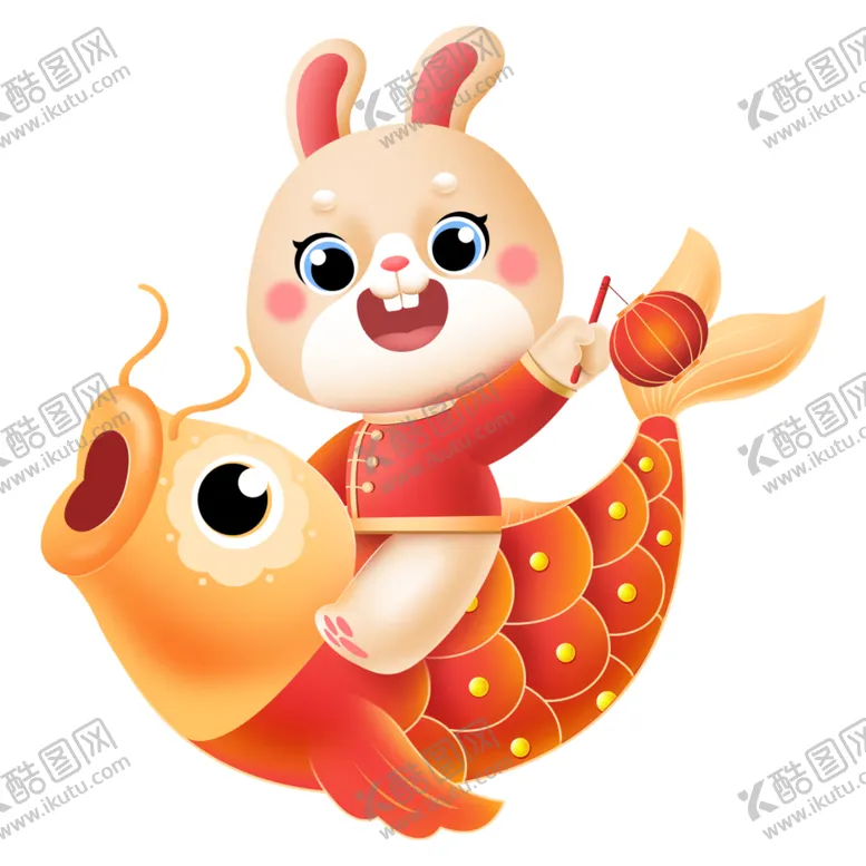 编号：41116112141013348817【酷图网】源文件下载-玉兔年年有鱼