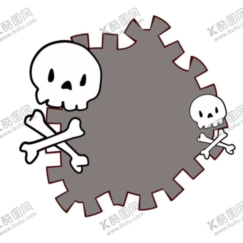 编号：18623812122242042136【酷图网】源文件下载-卡通骷髅头框