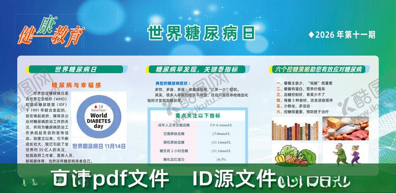 编号：49243804031512113179【酷图网】源文件下载-糖尿病宣传栏