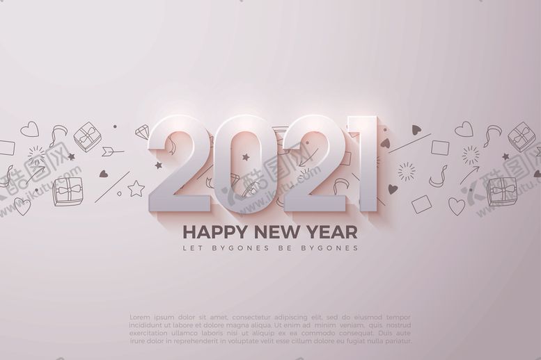 编号：91919209201319197714【酷图网】源文件下载-2021字体新年海报