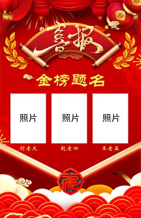 金榜题名喜报