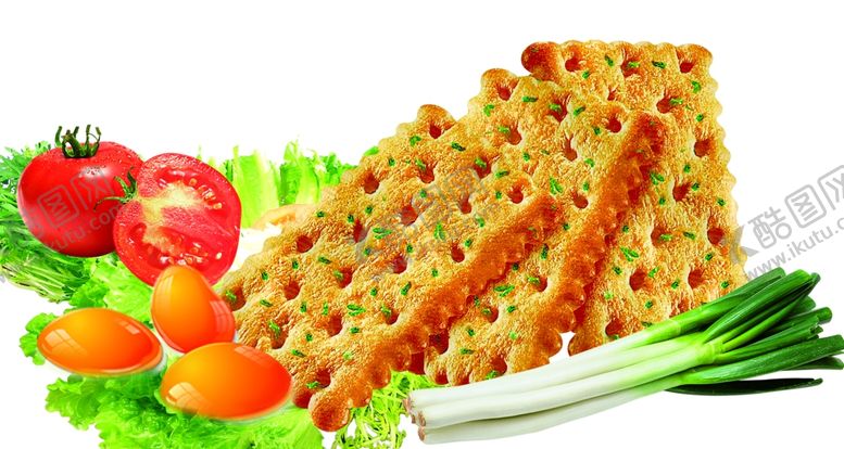 编号：41180005130703394184【酷图网】源文件下载-鸡蛋番茄香葱饼干