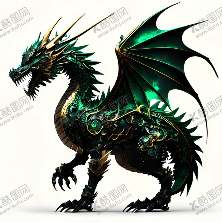 编号：11898701251435557998【酷图网】源文件下载-机甲仿古龙插画