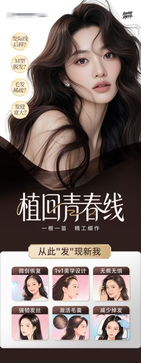 医美发际线海报