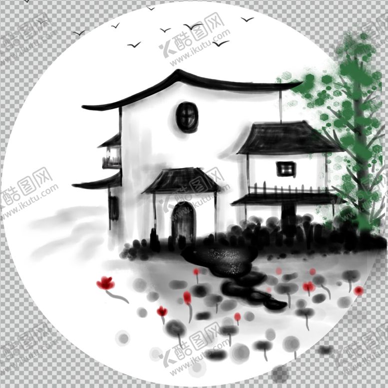 编号：66172201281310516598【酷图网】源文件下载-圆形壁画
