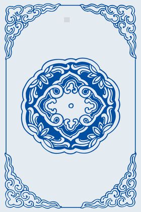 中国风背景元素古山水画小清新