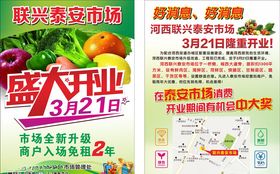 市场单张市场海报盛大开业