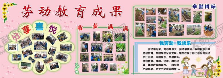 编号：74413709122354455707【酷图网】源文件下载-劳动教育成果宣传